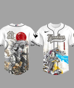 New York Yankees x MechaGodzilla Monster Baseball Jersey