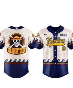 New York Yankees x One Piece Night 2026 Straw Hat Crew Baseball Jersey