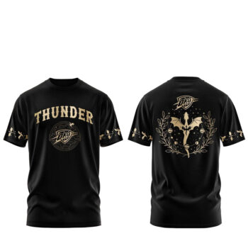 Oklahoma City Thunder x Fourth Wings Night 2026 All Dark Shirt