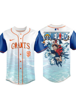 One Piece Anime x San Francisco Giants Monkey D. Luffy Baseball Jersey