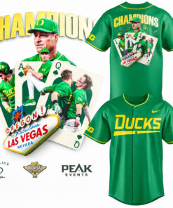 Oregon Ducks Champions Las Vegas 2026 Baseball Jersey