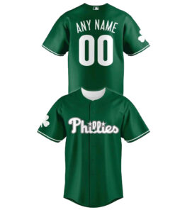 Philadelphia Phillies 2026 St Patrick’s Day Personalized Baseball Jersey