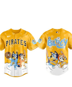 Pittsburgh Pirates Bluey Night Game Baseball Jersey