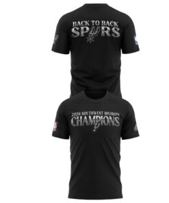 San Antonio Spurs 2026 Southwest Division Champions Back to Back Shirt