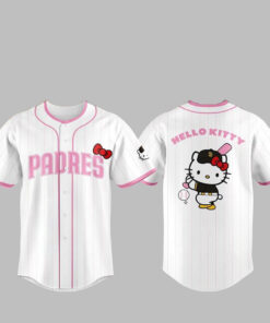 San Diego Padres Hello Kitty Night All White 2026 Baseball Jersey