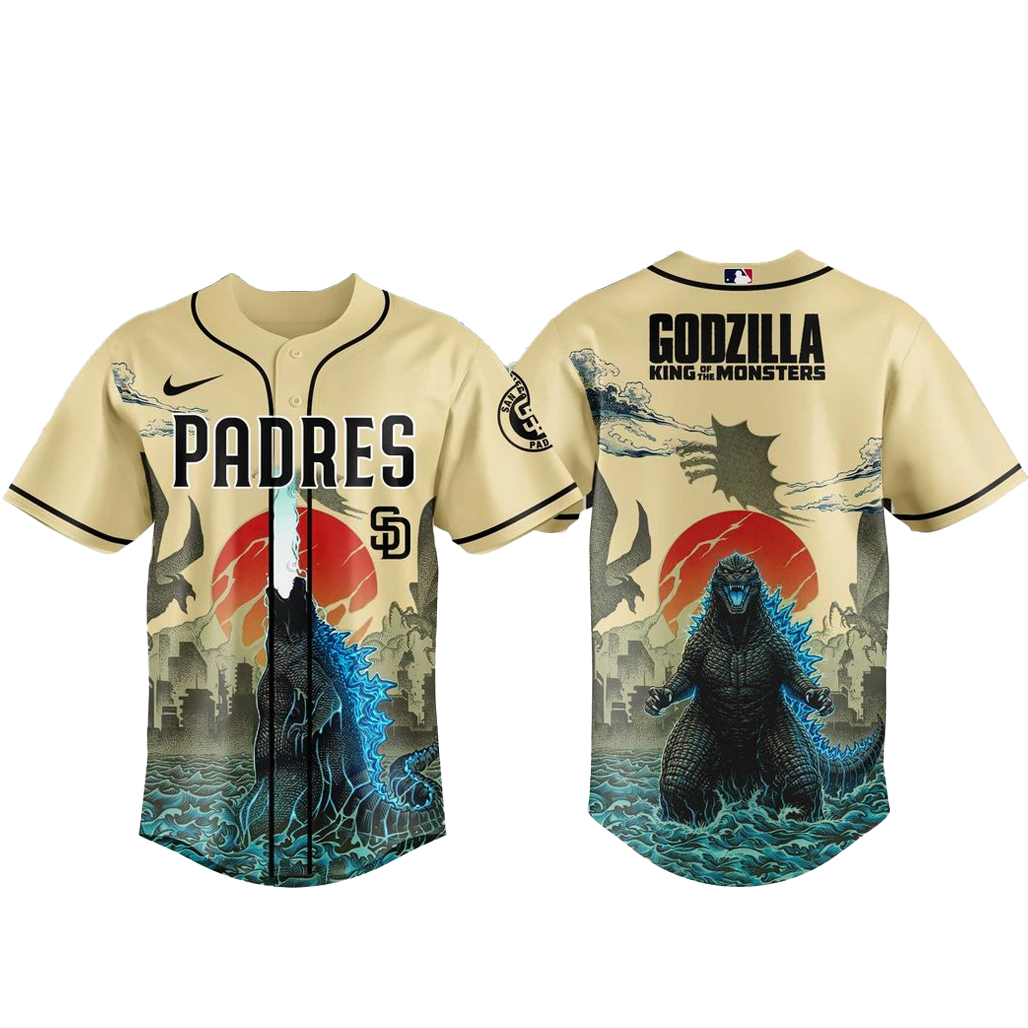 San-Diego-Padres-x-Godzilla-King-of-The-Monsters-Baseball-Jersey.jpg San Diego Padres x Godzilla King of The Monsters Baseball Jersey