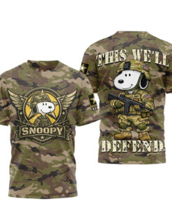 Snoopy This We’ll Defend 2026 Camo Shirt