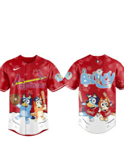 St. Louis Cardinals Bluey Night Game Baseball Jersey