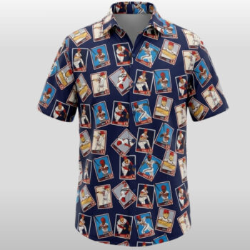 St. Louis Cardinals Hall of Fame Baseball Card Hawaiian Shirt
