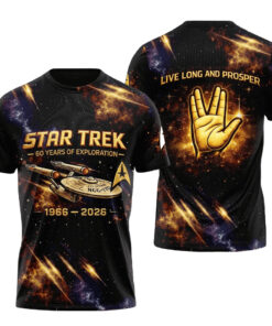 Star Trek 60 Years of Exploration 1966–2026 Anniversary Graphic Shirt