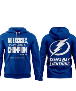 Tampa Bay Lightning Coach Jon Cooper 1000 Games 2026 Hoodie