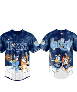 Tampa Bay Rays Bluey Night Game Baseball Jersey