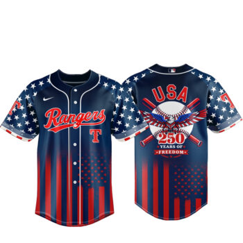 Texas Rangers 250th Anniversary of The United States 2026 Navy Baseball Jersey