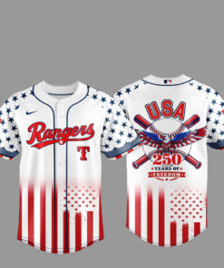Texas Rangers 250th Anniversary of The United States 2026 White Baseball Jersey