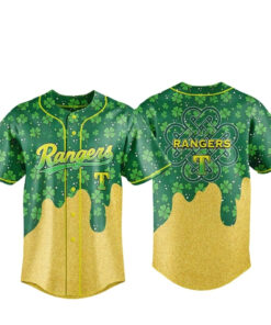 Texas Rangers Happy St Patrick’s Day 2026 Baseball Jersey