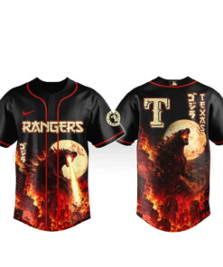 Texas Rangers x Godzilla King of Monsters Baseball Jersey