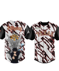 Texas Rangers x Jujutsu Kaisen Night 2026 Fushiguro Megumi Baseball Jersey
