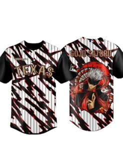 Texas Rangers x Jujutsu Kaisen Night 2026 Gojo Satoru Version 2 Baseball Jersey