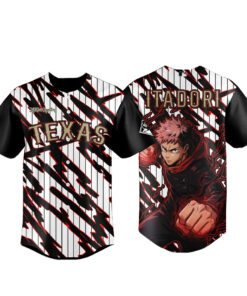 Texas Rangers x Jujutsu Kaisen Night 2026 Itadori Version 2 Baseball Jersey