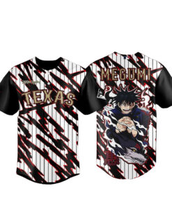 Texas Rangers x Jujutsu Kaisen Night 2026 Megumi Baseball Jersey