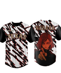 Texas Rangers x Jujutsu Kaisen Night 2026 Nobara Baseball Jersey