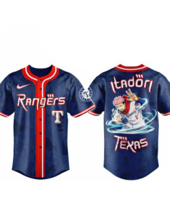 Texas Rangers x Jujutsu Kaisen Night Itadori 2026 Baseball Jersey