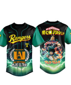 Texas Rangers x My Hero Academia Night 2026 Go Beyond Plus Ultra Baseball Jersey