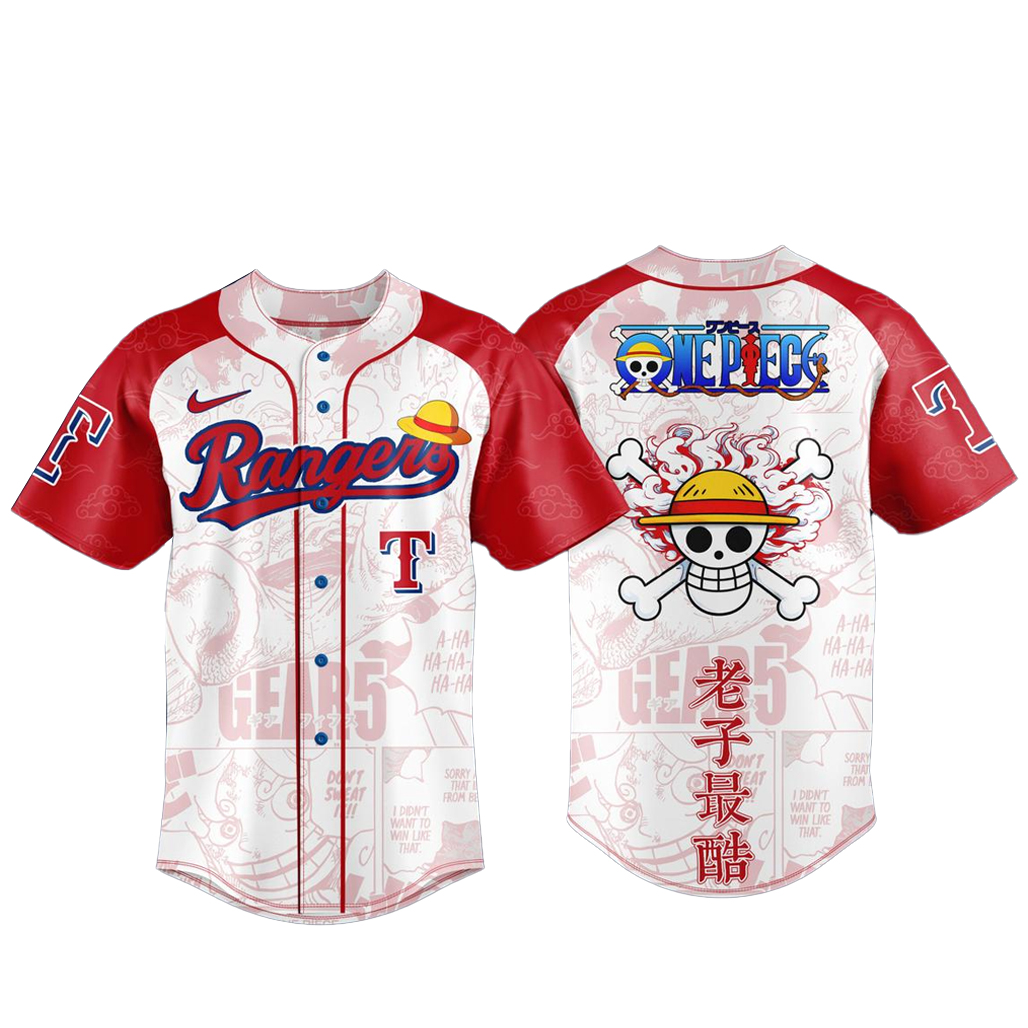 Texas Rangers x One Piece Night 2026 Game Baseball Jersey Texas Rangers x One Piece Night 2026 Game Baseball Jersey