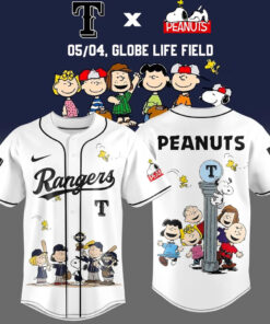 Texas Rangers x Peanuts Snoopy Baseball Jersey