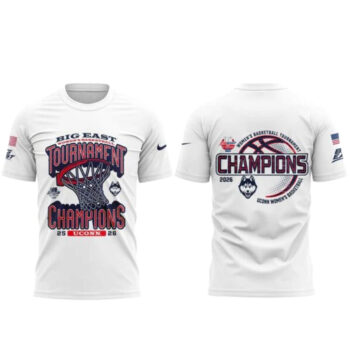 UConn Huskies Women’s Basketball Big East Tournament Champions 2026 Shirt