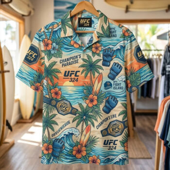 UFC 324 Fight Island Champion’s Paradise Hawaiian Shirt