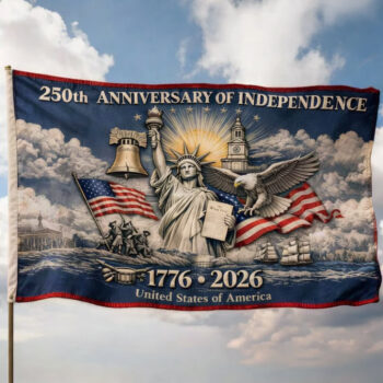 USA 250th Anniversary of Independence 1776-2026 Flag