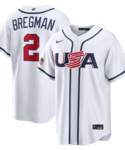 USA Baseball Alex Bregman White 2026 World Baseball Classic Home Stadium Baseball Jersey