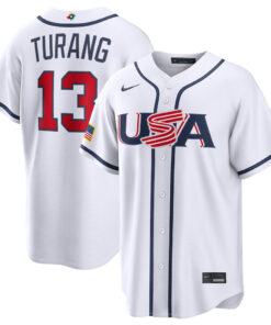 USA Baseball Brice Turang White 2026 World Baseball Classic Home Stadium Baseball Jersey