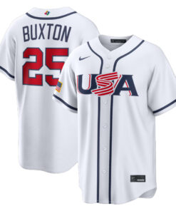 USA Baseball Byron Buxton White 2026 World Baseball Classic Home Stadium Baseball Jersey