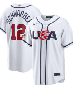 USA Baseball Kyle Schwarber White 2026 World Baseball Classic Home Stadium Baseball Jersey