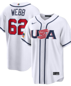 USA Baseball Logan Webb White 2026 World Baseball Classic Home Stadium Baseball Jersey