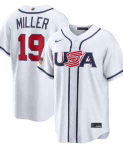USA Baseball Mason Miller White 2026 World Baseball Classic Home Stadium Baseball Jersey