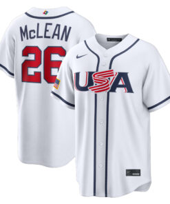 USA Baseball Nolan McLean White 2026 World Baseball Classic Home Stadium Baseball Jersey
