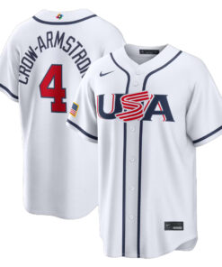 USA Baseball Pete Crow-Armstrong White 2026 World Baseball Classic Home Stadium Baseball Jersey