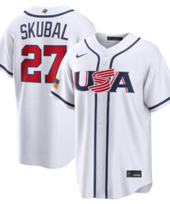 USA Baseball Tarik Skubal White 2026 World Baseball Classic Home Stadium Baseball Jersey