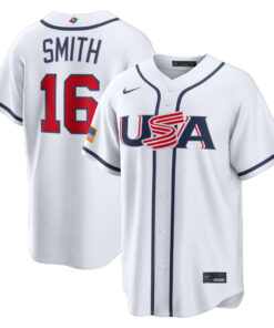 USA Baseball Will Smith White 2026 World Baseball Classic Home Stadium Baseball Jersey