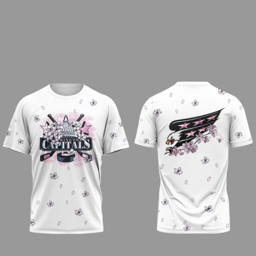 Washington Capitals Caps In Bloom 2026 Night All White Shirt – Curvy Glams