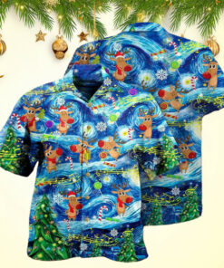 Christmas Dancing Reindeers Hawaiian Shirt Christmas Gift Ideas For Men
