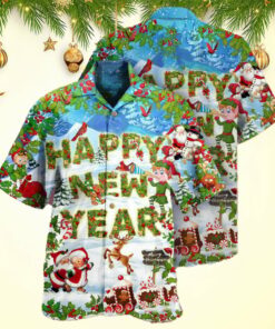 Christmas Happy New Year Snow Merry Christmas Hawaiian Shirt Gifts For Boyfriend