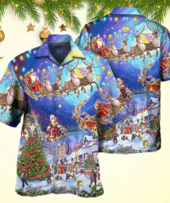 Christmas Santa Claus Snow Night Village Hawaiian Shirt Things To Get For Christmas