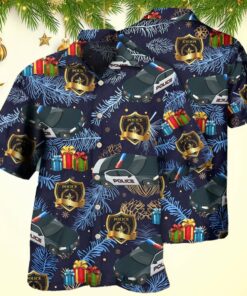 Christmas Police Pattern Merry Christmas Hawaiian Shirt Christmas Gifts For Him