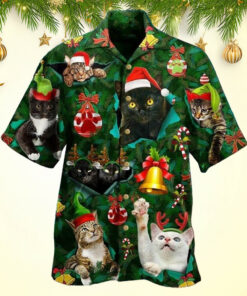 Cat Christmas Hawaiian Shirt Hawaiian Shirt With Cat Face Best Christmas Gifts 2026