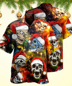 Skull Love Christmas Hawaiian Shirt Christmas Hawaiian Shirt Men's WoMen's