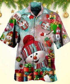 Snowman On Christmas Hawaiian Shirt For Men Women Top Christmas Gifts 2026
